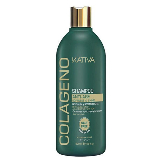 Feuchtigkeitsspendendes Shampoo Colágeno Kativa (500 ml) (500 ml)