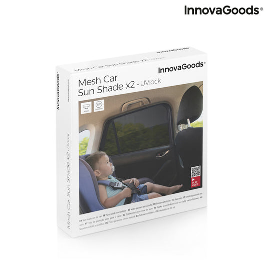 Sonnenschutzgitter für das Auto UVlock InnovaGoods Packung mit 2 Einheiten