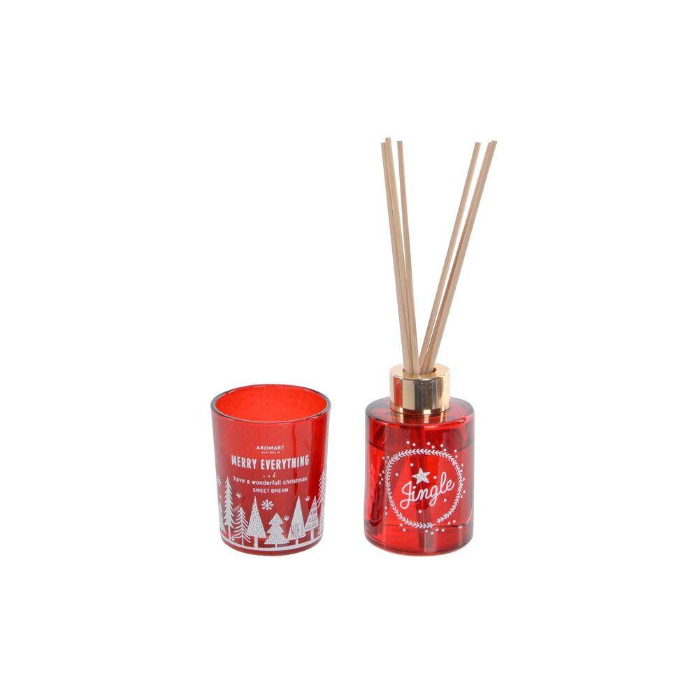 Parfümierte Kerzen-Set DKD Home Decor Kristall Weihnachten Wachs (60 ml)