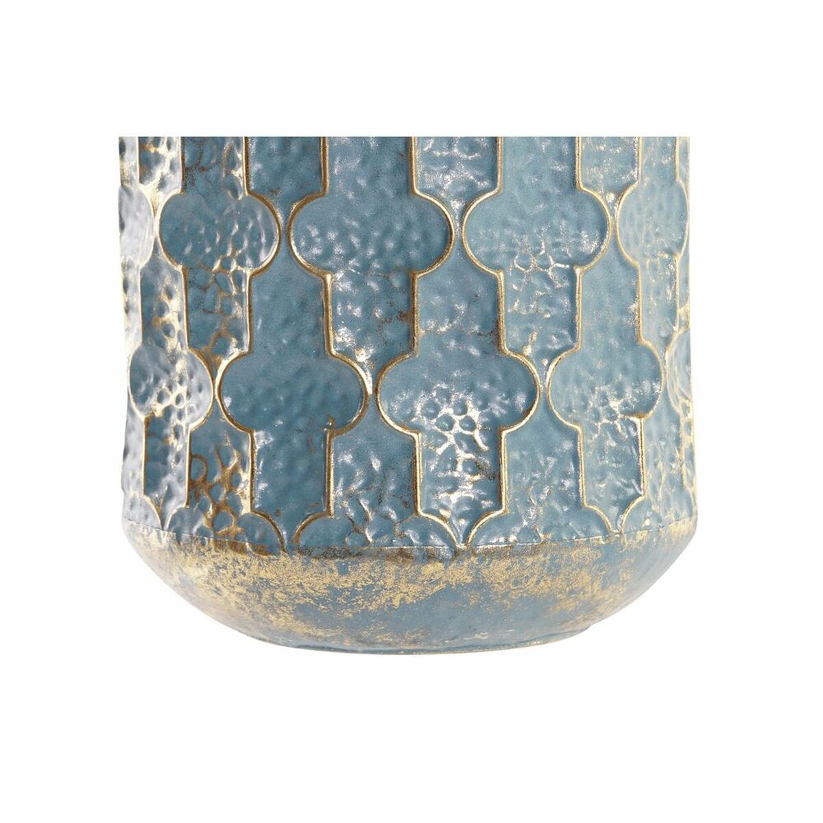 Vase DKD Home Decor Blau Golden Metall Araber (23 x 23 x 52 cm)