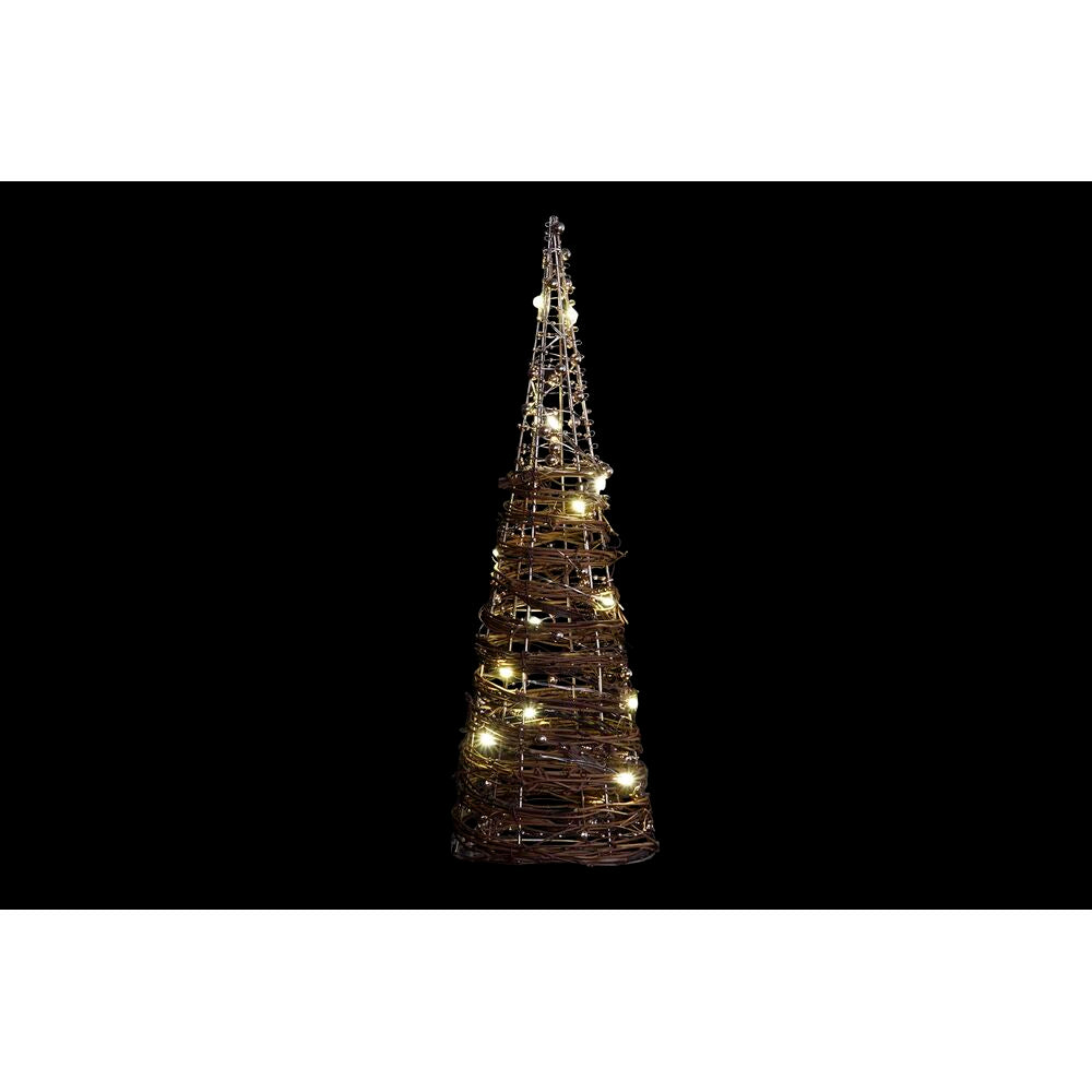 Weihnachtsbaum DKD Home Decor LED Leicht natürlich Golden Rattan (20 x 20 x 80 cm) (3 Stücke)